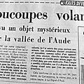 7 au 14 janvier <b>1963</b> : OVNIS dans l'Aude et à Perpignan, crash d'un Constellation, création d'un centre de tir spatial à Leucate