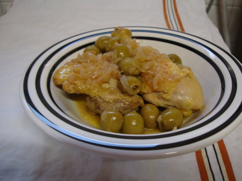 Poulet olives citron confit