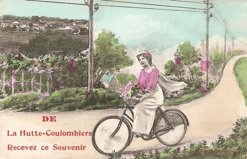 CPA La Hutte-Coulombiers Souvenir