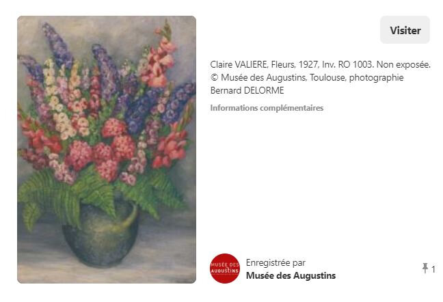 fleurs 1927 claire valière