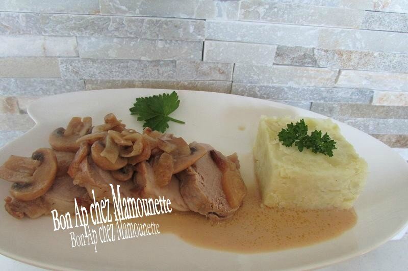 filet mignon de porc champignons et son écrasé de pdt 019