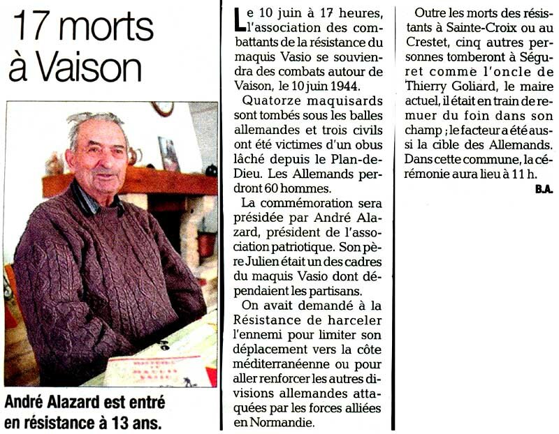 Le Dauphiné libéré 7 juin 2014