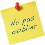 ne pas oublier