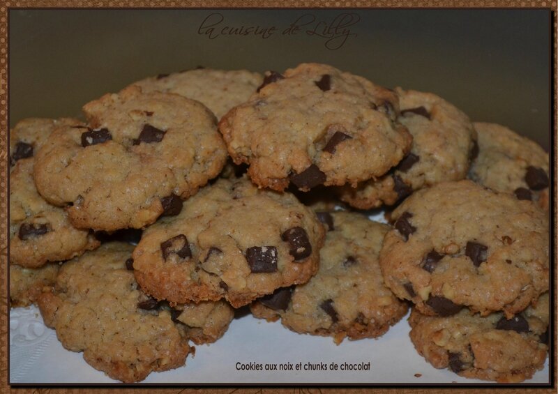 cookies aux noix et chocolat