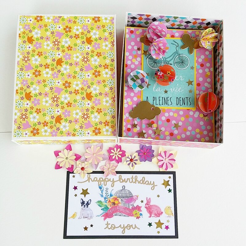 papier boite carte fleur 2