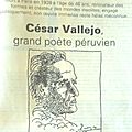 Mes débuts avec César Vallejo