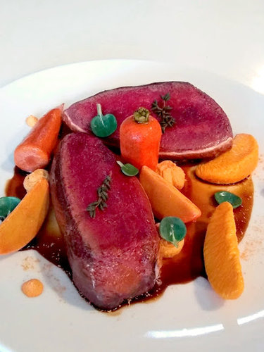 Magrat de canard à l'orange factice, détail