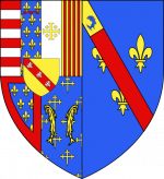 Écu aux armes de Renée de Bourbon-Montpensier (image commons.wikimedia.org)