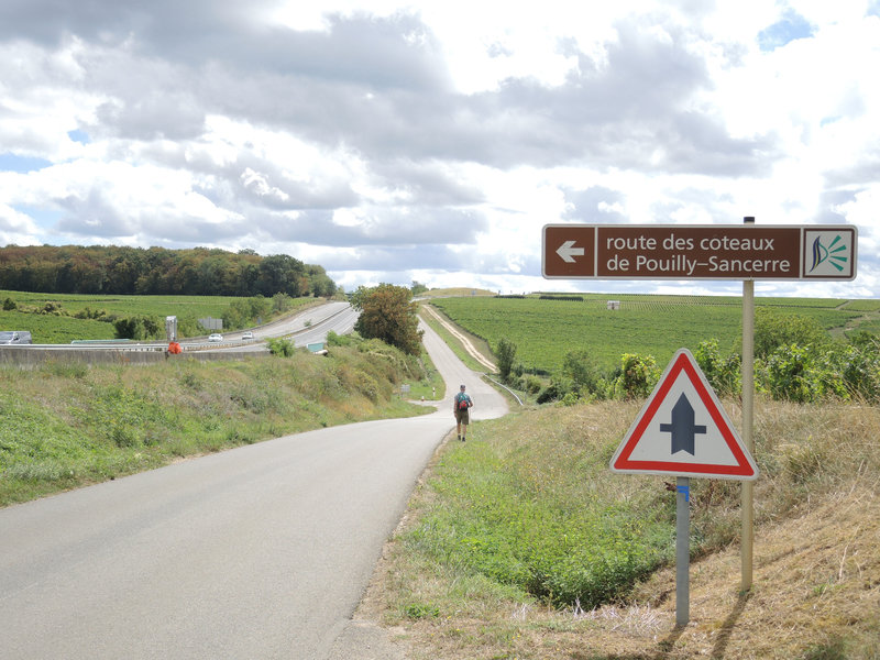 Saint-Andelain, la route bleue, panneau (58)