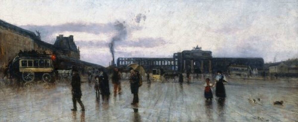 Ten Cate, Les Tuileries après l'incendie de 1871, vu depuis le Carrousel