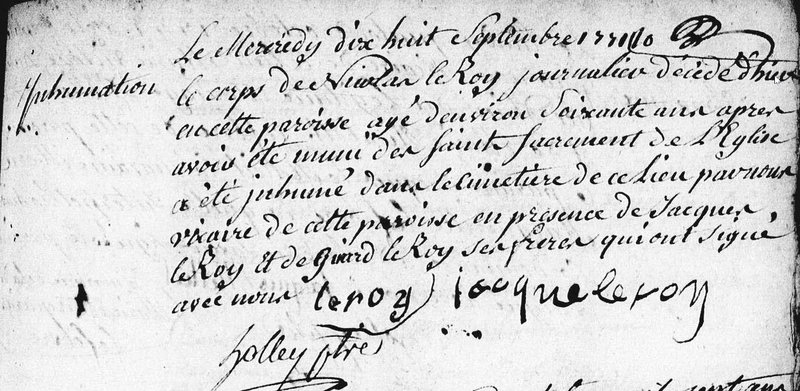 Angerville l'Orcher 1771 D Leroy Nicolas