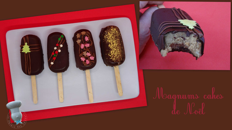 Magnums cakes de Noël