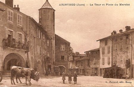 Arinthod__la_tour_et_place_du_march__1923