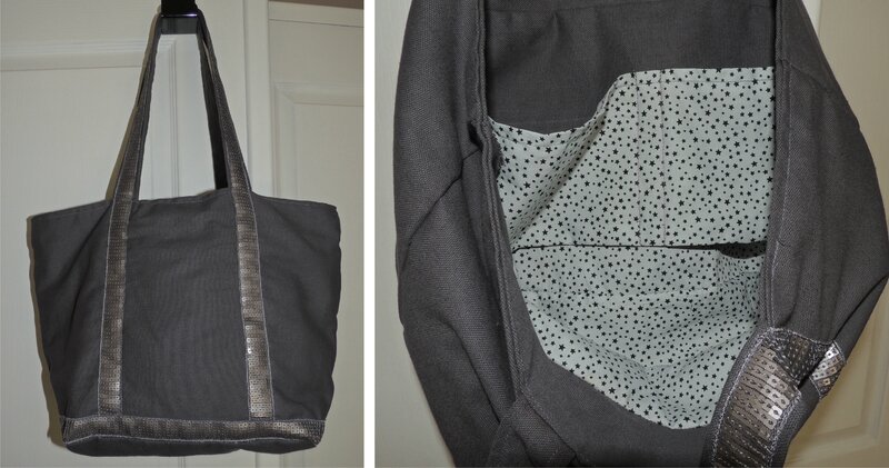 Sac à Paillettes anthracite - petit modèle-ex