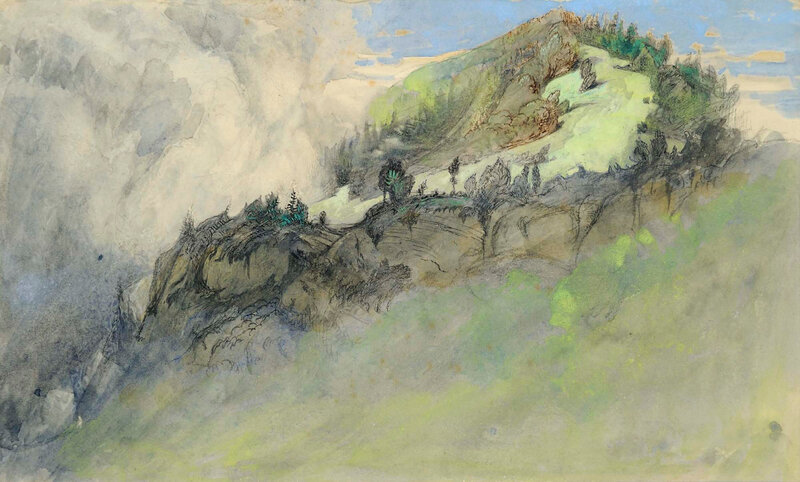 John-Ruskin-Near-Interlaken-1870-watercolour-Lakeland-Arts-large