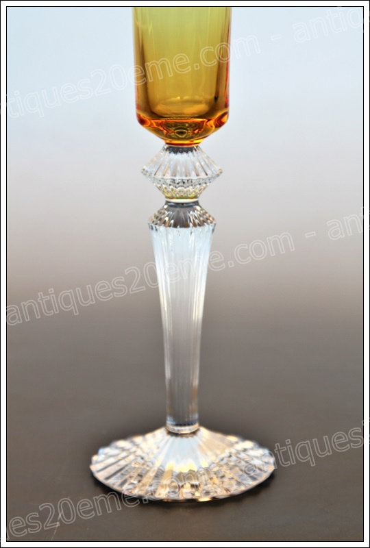 Antiques20ème, Flûtes à champagne cristal Baccarat Mille Nuits Flutissimo design Mathias