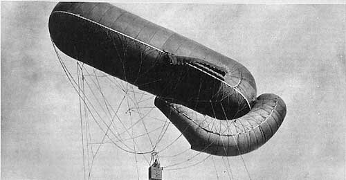 1918 03 06 Ballon captif, cables et filets