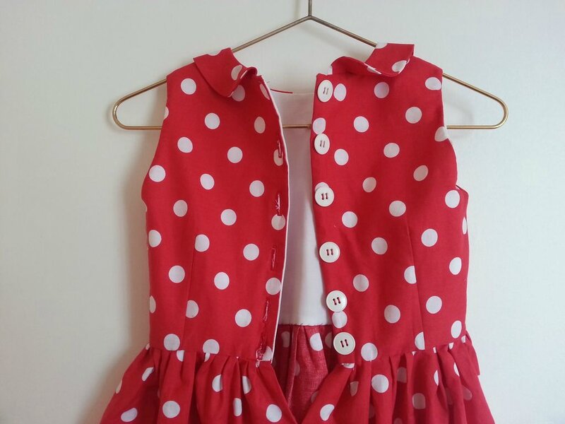 robe rouge a pois