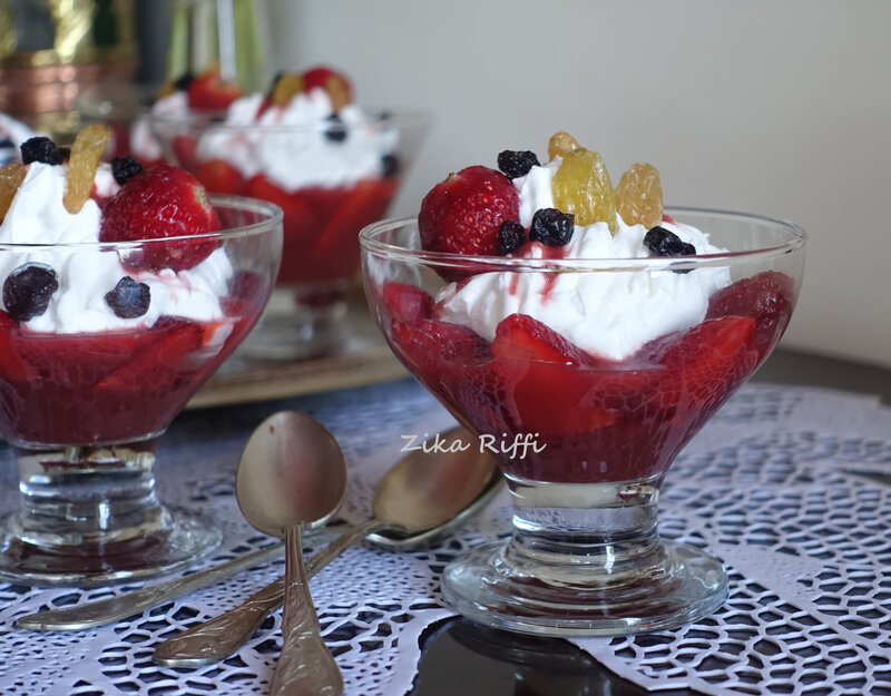 verrines fraises chantilly mascarpone