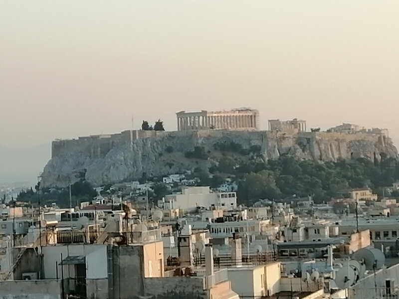 coucher de soleil sur l'acropole 1