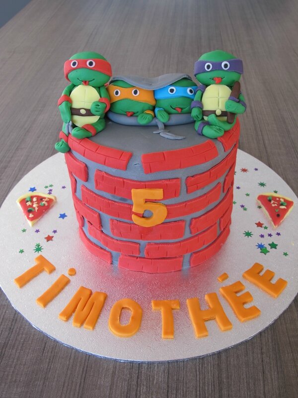 gateau tortues ninja pate a sucre (3)