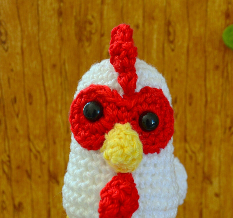 Coco masqué-coq crochet-amigurumi-laine-La chouette bricole-Pas à pas de chat (5)