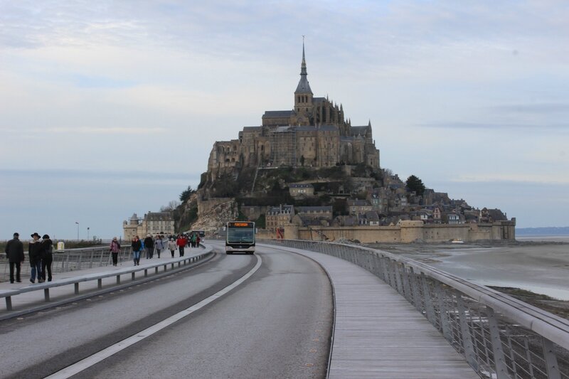 le Mont-Saint-Michel décembre 2014 navette bus shuttle