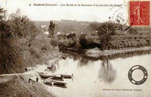 CAUDROT - Les bords de la Garonne à la jonction du Dropt
