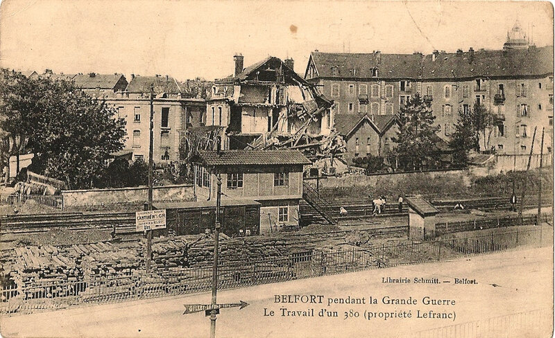 1916 07 02 Belfort CPA Impact obus Propriété Lefranc B