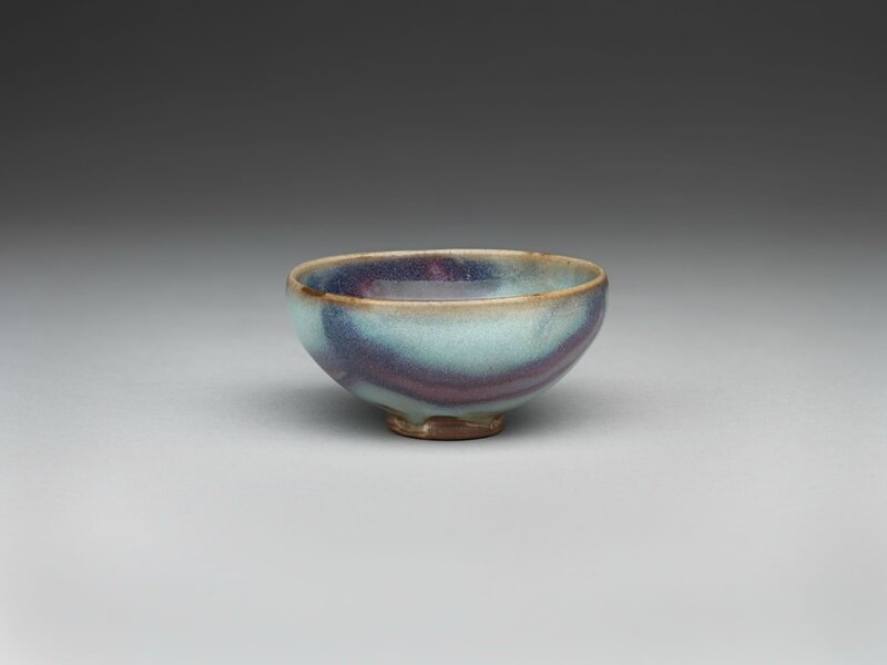 Small Circular Wine Bowl with Purple Splashes, Ming dynasty, 1368-1644, probably 15th century, 1942