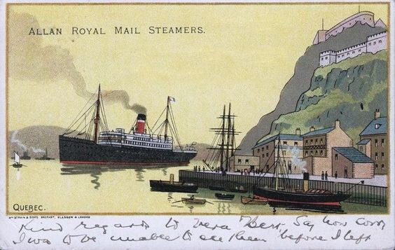 Allan Royal Mail Steamers leaving Quebec Harbour