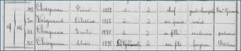 AD85 - Recensement 1911 - La GARNACHE