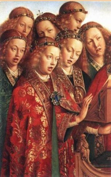Anges musiciens, Van Eyck