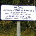 Sur les chemins de la Mémoire du <b>Maquis</b> Ventoux à Izon-la-Bruisse (Drôme)