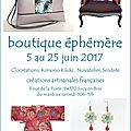 <b>Clocréations</b> <b>à</b> la <b>boutique</b> <b>éphémère</b> de <b>Sucy</b> 5 au 25 juin 2017