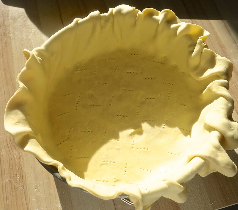 tourte au confit de canard, au foie gras, aux pommes de terre, aux cèpes, etc...