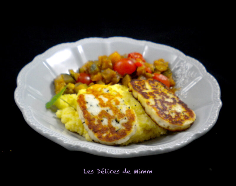 Polenta à la ratatouille et halloumi grillé 3