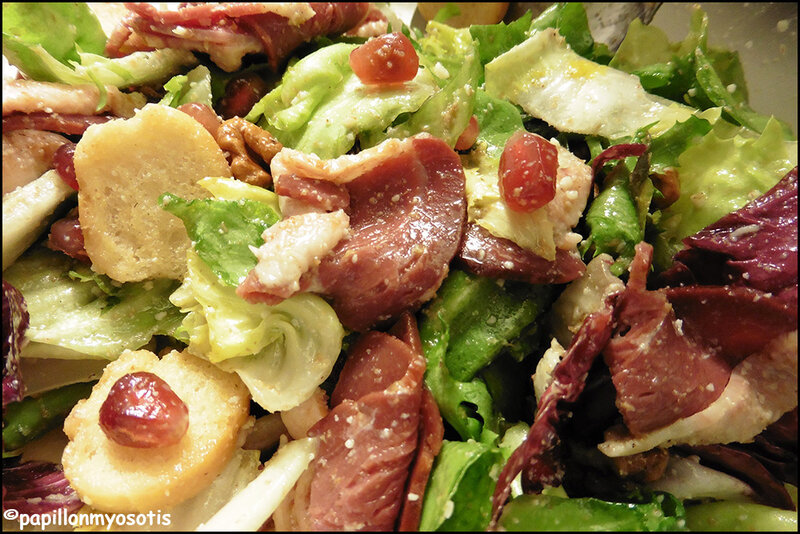 SALADE DE MAGRET DE CANARD A LA GRENADE