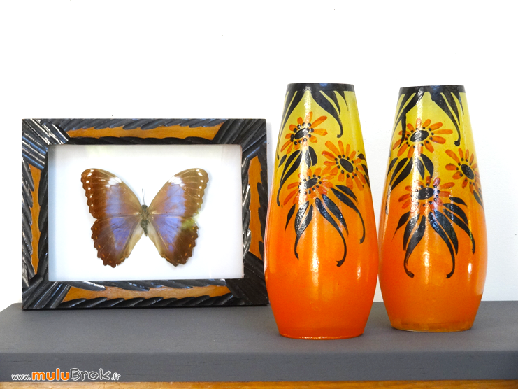 VASE-verre-orange-PAPILLON-2-muluBrok-Vintage