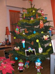 sapin de noël et père noël