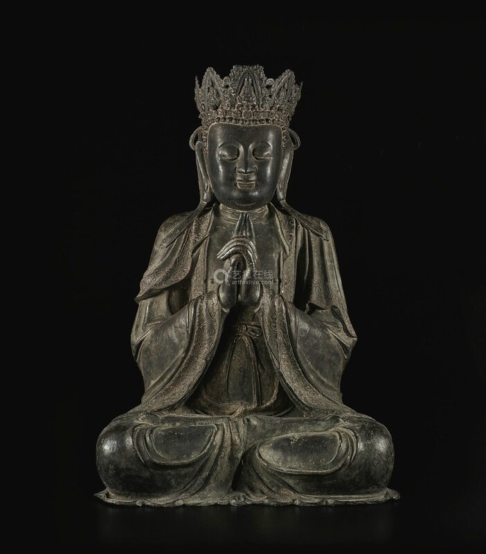 A large bronze figure of Vairocana, Ming dynasty