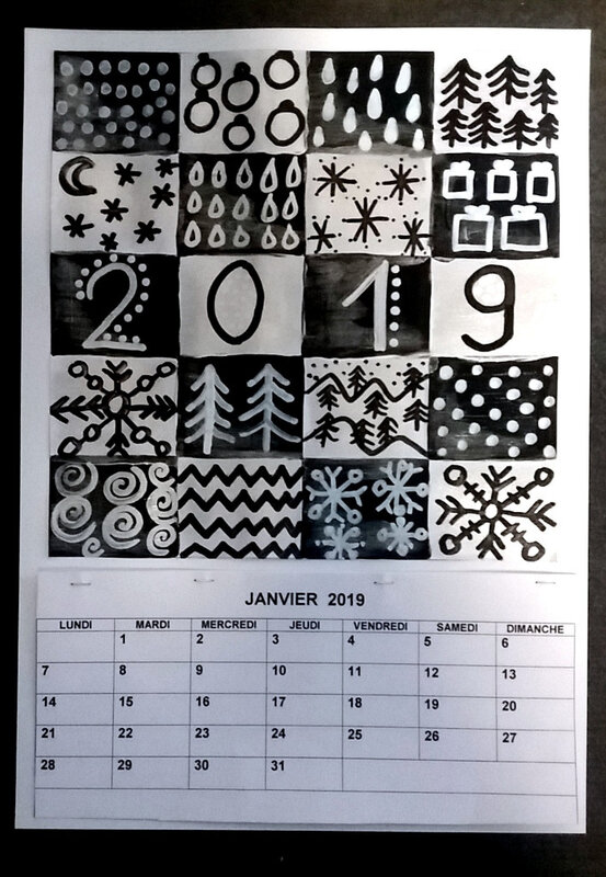 308_Noël et nouvel an-Calendrier Noir Blanc et argent (38)