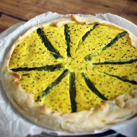 quiche aux asperges vertes