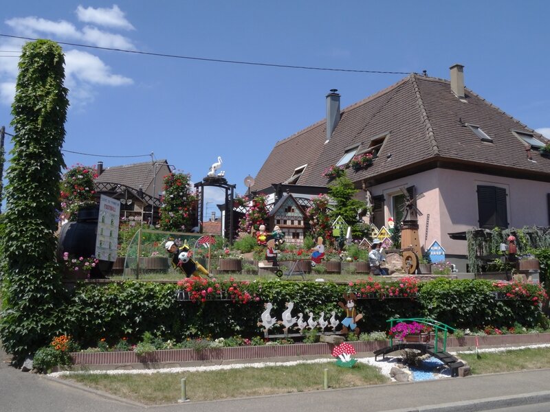 Maison décorée à Zellenberg