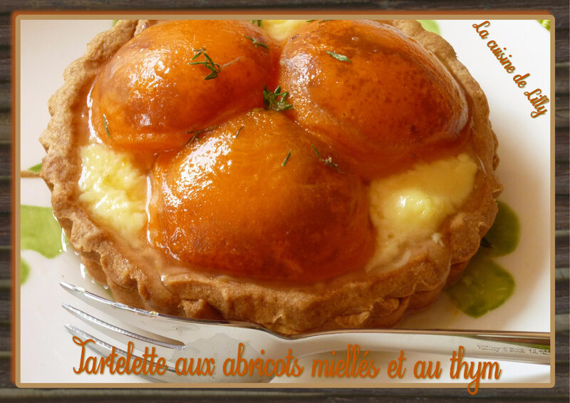 tartelette abricots-miel-thym