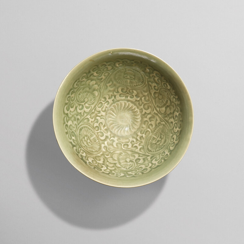 A Yaozhou celadon moulded 'Chrysanthemum' bowl, Northern Song ynasty