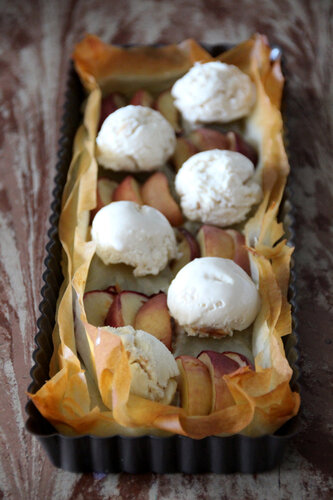 tarte_filo_nectarine_glace_amande