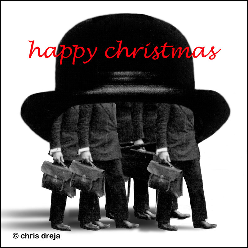 Bowler hatted men christmas