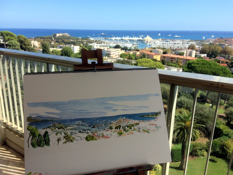 Antibes depuis le balcon du 7ème étage