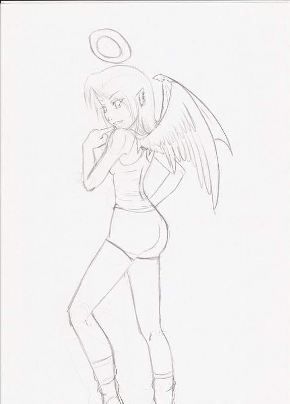 dessin manga ange et demon